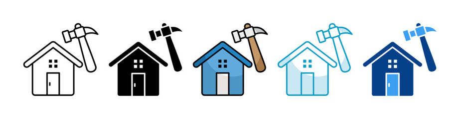 Home Maintenance Icon Set Multiple Style Collection