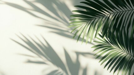 Minimal Sleek 3D Rendering of Tropical Leaf with Soft Shadows