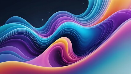 Obraz premium Abstract vibrant wave background. Perfect for modern designs, websites, and presentations. Creates a dynamic and energetic feel.