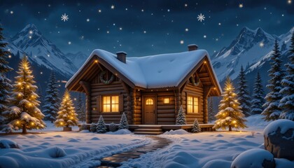 Fototapeta premium house in the snow