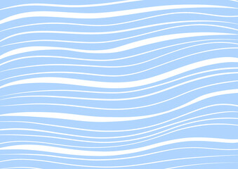 abstract blue background with white waves, one line illustration