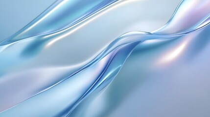 Elegant flowing abstract layers showing reflective glossy surfaces with smooth curves
