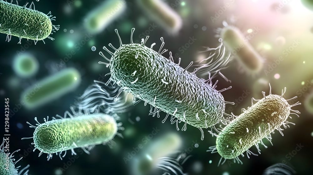 Aufkleber captivating microscopic 3d visualization showcasing the intricate surface details and organic textur