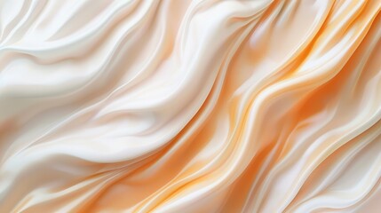 Obraz premium Soft, flowing fabric in warm peach and cream tones, creating a serene and elegant background for various designs