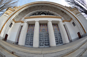Remains of Soviet architecture and art in Kiev, Ukraine. 