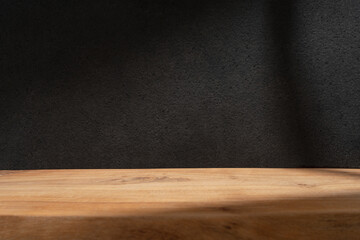 Elegant dark wood background for product showcase, advertising, and modern mockups..