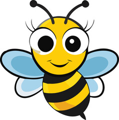 Bee symbol. Vector illustration
