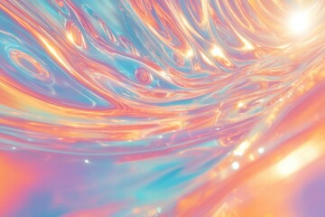Obraz premium Swirling colors flow seamlessly, creating dreamy atmosphere with