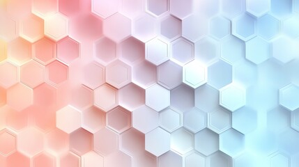 Fototapeta premium Seamless Pattern Hexagons Scene with Pastel with Hexagons