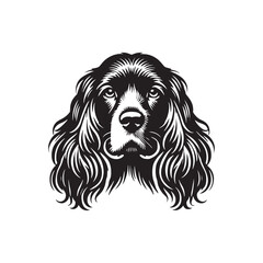 Vector of English Cocker Spaniel Dog - Minimalist English Cocker Spaniel Dog Silhouette - English Cocker Spaniel Dog Illustration.
