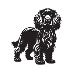 Vector of English Cocker Spaniel Dog - Minimalist English Cocker Spaniel Dog Silhouette - English Cocker Spaniel Dog Illustration.