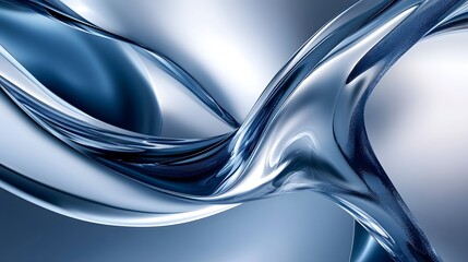 Obraz premium Abstract image of fluid curves and dynamic metallic surfaces