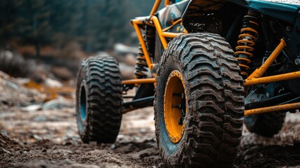 Obraz premium Muddy Terrain Vehicle Adventure