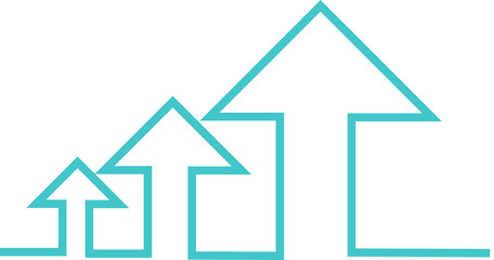 上矢印のグラフィック素材のイラスト