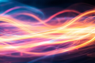 Obraz premium swirling energy fields with abstract light waves