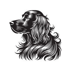 Minimalist English Setter Dog Silhouette - English Setter  Dog Vector - Illustration of English Setter Dog.