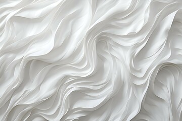 Fototapeta premium Abstract White Flowing Lines. Serene and Elegant Minimalist Art