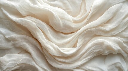 Fototapeta premium Cream Draped Fabric Texture