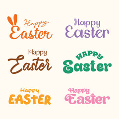 Happy Easter Typography Set