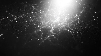 Fototapeta premium abstract neural fractal light waves in futuristic space