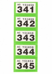 Naklejka premium Vintage raffle tickets on a white background.