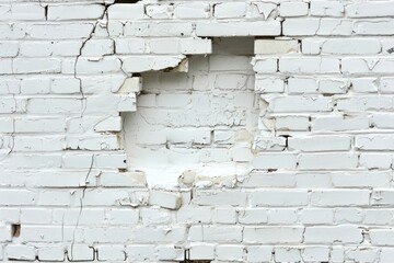 Fototapeta premium White brick wall architecture building.