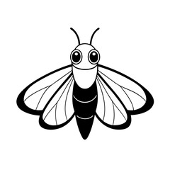 vector illustration of cartoon bee