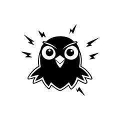 vector illustration of a cartoon bird