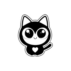 vector illustration of a cat