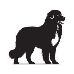 Obraz premium Estrela Mountain Dog Vector - Estrela Mountain Dog Design - Minimalist Estrela Mountain Dog Silhouette.