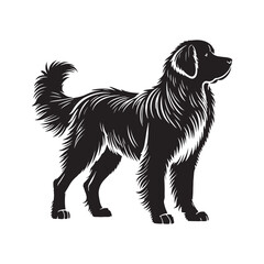 Estrela Mountain Dog Vector - Estrela Mountain Dog Design - Minimalist Estrela Mountain Dog Silhouette.