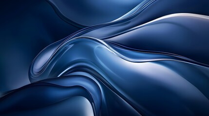 Abstract blue wave forms create a fluid elegant artistic design