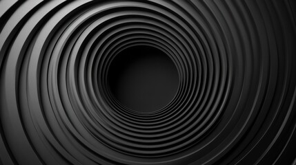 abstract black circular tunnel