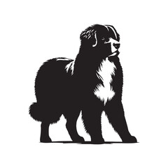 Estrela Mountain Dog Vector - Estrela Mountain Dog Design - Minimalist Estrela Mountain Dog Silhouette.