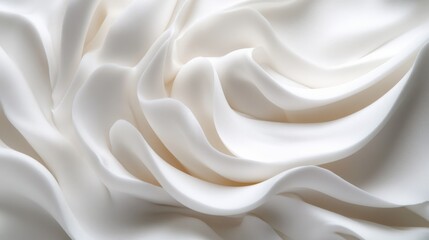Obraz premium Elegant white fabric background with flowing textures