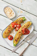 Gefüllte Zucchini mit Couscous