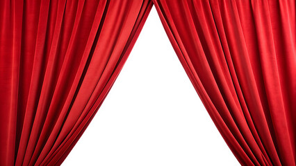 Stage curtains in red are removed, red stage curtains cut out