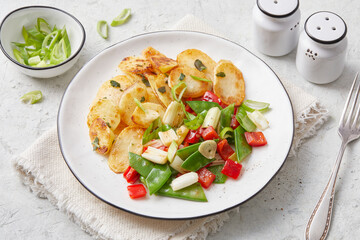 Kartoffeln mit Zuckerschoten