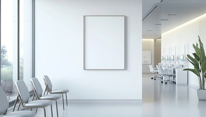 Modern Minimalist Clinic Waiting Room Interior Design