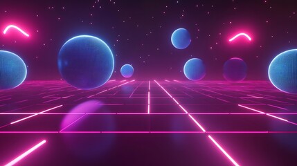 Abstract Background Floating Moment with Lights with Background