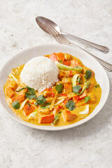 Kürbis-Curry an Kokosmilchsauce