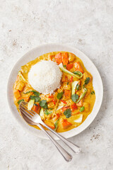 Kürbis-Curry an Kokosmilchsauce