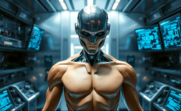 AI Robot Artificial Intelegence Cyborg Humanoid Illustration