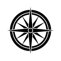 compass on a white background