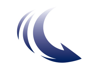 動的な急下降イメージの矢印:Dynamic plunging image arrows