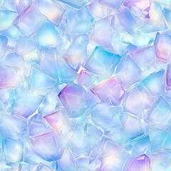 Crystalline Chill: An abstract artwork featuring an icy composition of glistening, multicolored ice cubes. Capturing the cool aesthetics and subtle elegance.
