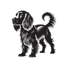 Field Spaniel Dog Vector design - Field Spaniel Dog Silhouette - Minimalist Dog Vector - Field Spaniel Dog Illustration.