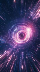 Naklejka premium neon spirals forming futuristic dreamlike light waves