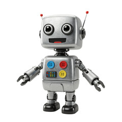 This cheerful, vintage-style robot is perfect for illustrating technology, childhood, or nostalgia