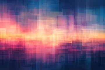 Obraz premium layered color gradients forming futuristic cyber aesthetic